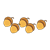 Five Brown Acorns Color PNG