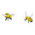 Two Bees Color PNG