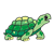 Green Turtle 2 Color PNG