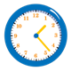 Blue Clock showing 1:23