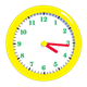 Yellow Clock showing 4:16