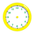 Yellow Clock Color PNG
