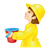 Girl in Raincoat Color PDF