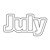 Month of July Line PNG