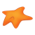Orange Starfish Color PNG