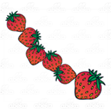 Six Red Strawberries