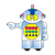 Happy Robot Color PNG