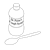 Medicine Bottle and Spoon Line PNG