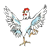 White Chicken Color PNG