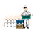 Milkman with Crate Color PNG