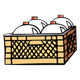 Tan Crate with milk jugs in it
