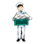 Milkman in White Hat Color PNG