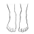 Two Feet Line PNG