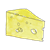 Wedge of Yellow Cheese Color PNG