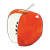 Red Apple with Seeds Color PNG