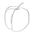 Red Apple with Seeds Line PNG