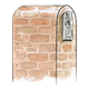 Brick Mailbox closed