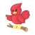 Red Bird Color PNG