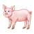 Pink Pig Color PNG