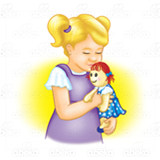 Girl Holding Doll