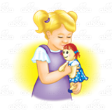 Girl Holding Doll