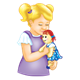 Girl Holding Doll 