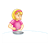 Girl Holding Stomach Color PNG