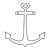Gray Anchor Line PNG