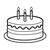 Yellow Birthday Cake Line PDF