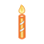 Orange Candle Color PNG