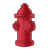 Red Fire Hydrant 4 Color PNG