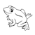 Green Frog Line PNG