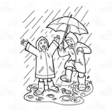 Children in Raincoats