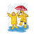 Children in Raincoats Color PDF
