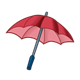 Red Umbrella open