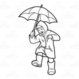 Boy Wearing Raincoat