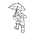 Boy Wearing Raincoat Line PDF