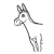 Gray Donkey Line PNG