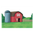 Red Barn with Gray Silo Color PDF