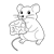 Little Brown Mouse Line PNG