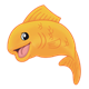 Orange Fish in air