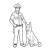 Police Officer and Dog Line PNG