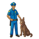 Police Officer and Dog 
