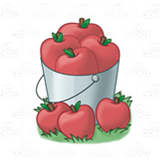 Bucket of Red Apples