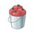 Bucket of Red Apples Color PDF