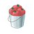Bucket of Red Apples Color PNG