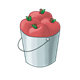 Bucket of Red Apples 