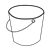 Silver Bucket Line PNG