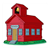 Red Schoolhouse Color PDF