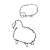 Two Sheep Line PNG